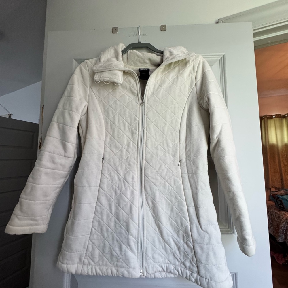 Women's White Quilted Jacket Northface